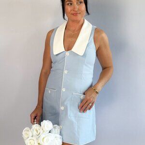 Popular Female Clothes in the 1960s | Isla Blue Mini Dress